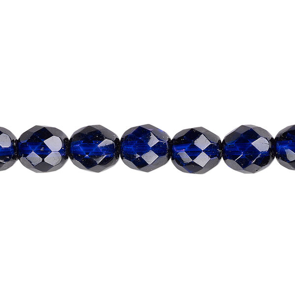 Bead, Czech fire-polished dipped décor glass, translucent plum, 8mm faceted round. Sold per pkg of 600 (1/2 mass). image number 0