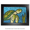 Sabrina Frey Bead Mosaic&trade; Starter Kit, glass / medium-density fiberboard / glue, pkg/1, multicolored, 5x7 inches with "Squirt (sea turtle)" design. image number 0