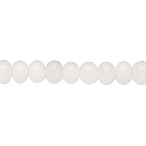 Snow quartz 1pkg1, hand-cut rondelle bead natural 14 inch 6x4mm-7x6mm