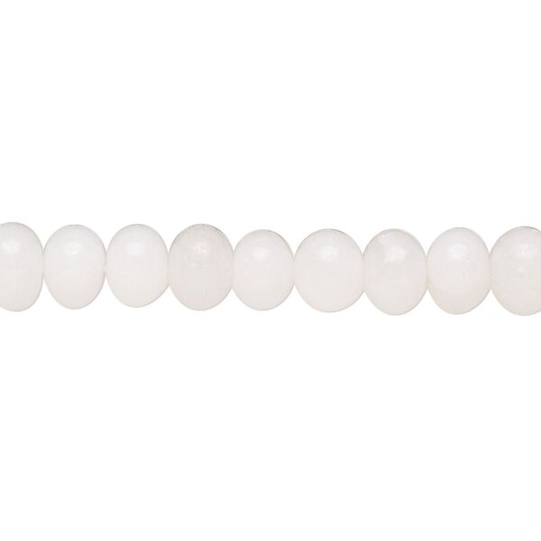 Snow quartz 1pkg1, hand-cut rondelle bead natural 14 inch 6x4mm-7x6mm image number 0