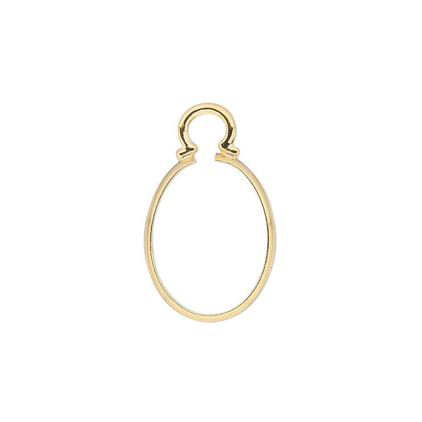 Drop, Cinch Mount, 14Kt gold-filled, 16x12mm oval setting. Sold individually. image number 0