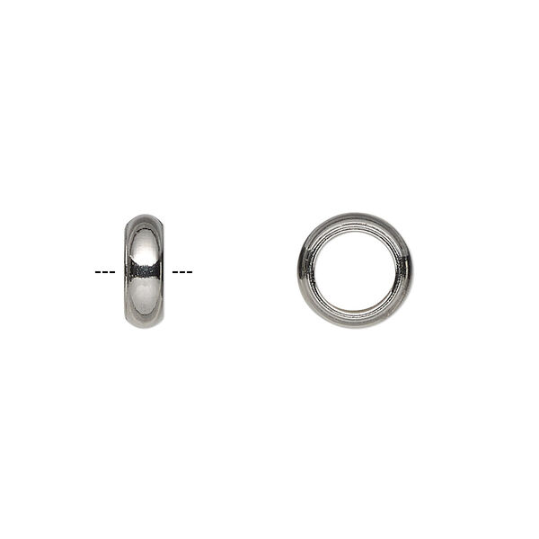 Bead, stainless steel, 5x2mm rondelle. Sold per pkg of 20. image number 0