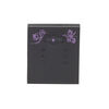 Earring card, PVC plastic, opaque black and purple, 2x1-1/2 inch square with butterfly design. Sold per pkg of 100. image number 0