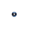 Bead, dichroic glass, opaque black and blue, 8x6mm rondelle. Sold individually. image number 1