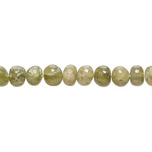 Vesuvianite 1pkg1, hand-cut rondelle bead natural 14 inch 5x4mm-7x5mm