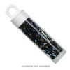 Vial, plastic, clear and white, 2 x 9/16 inch cylinder with hang tab. Sold per pkg of 100. image number 0