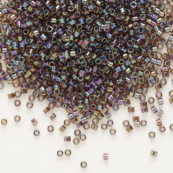 Seed bead, Delica®, glass, pkg/7.5g, #11 round, translucent rainbow root beer (DB-0180). image number 0
