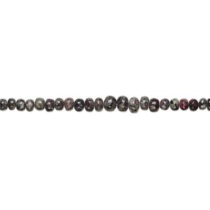 Kashgar garnet 1pkg1, hand-cut faceted rondelle bead natural 17 inch graduated 4x3mm-9x7mm