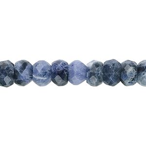 Sodalite 1pkg1, faceted rondelle bead natural 15.5-16 inch 8x5mm