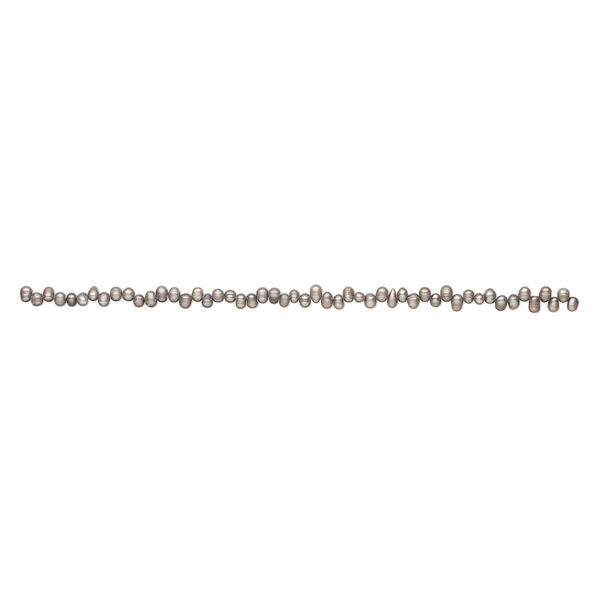 Freshwater pearl 1pkg1, top-drilled rice, 14 inch soft silver 6x5mm-9x6mm cultured image number 1
