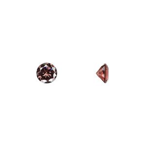 Gem, cubic zirconia, alexandrite purple, 6mm faceted round, Mohs hardness 8-1/2. Sold per pkg of 2.