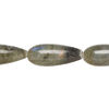 Labradorite 1pkg1, teardrop bead natural, 14 inch 22x9mm-23x9mm image number 0
