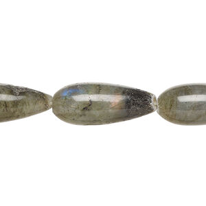 Labradorite 1pkg1, teardrop bead natural, 14 inch 22x9mm-23x9mm