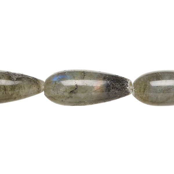 Labradorite 1pkg1, teardrop bead natural, 14 inch 22x9mm-23x9mm image number 0