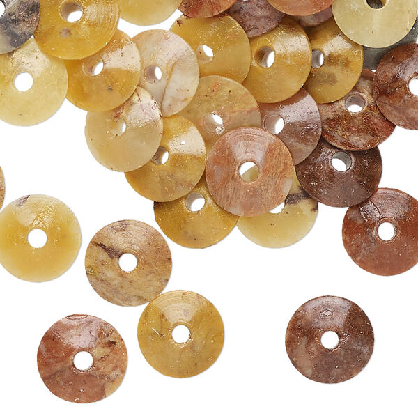 Soapstone 1pkg50, hand-cut rondelle bead B grade, 9x3mm image number 0