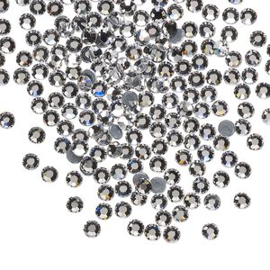 Flat back, Dance With Me™ crystal hotfix rhinestone, crystal clear, foil back, 2.7-2.9mm rose, SS10. Sold per pkg of 144 (1 gross).