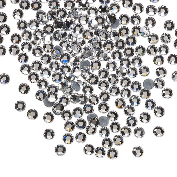 Flat back, Dance With Me™ crystal hotfix rhinestone, crystal clear, foil back, 2.7-2.9mm rose, SS10. Sold per pkg of 144 (1 gross). image number 0