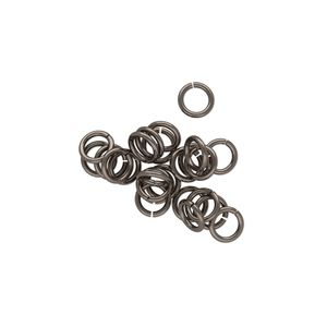 Jump ring, unanodized niobium, natural grey, 5mm round, 3.4mm inside diameter, 20 gauge. Sold per pkg of 25.