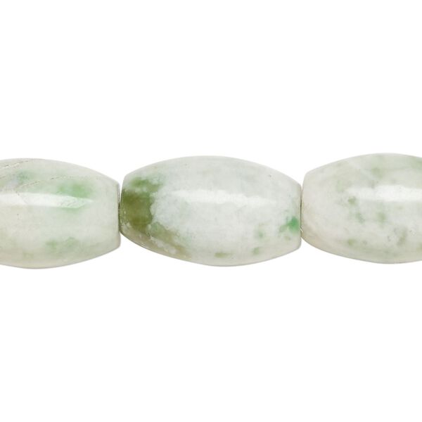 Green spotted jasper 1pkg1, barrel bead natural 15 inch 18x11mm image number 0