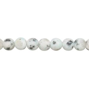 Sesame jasper 1pkg1, matte round bead natural 8 inch 6mm