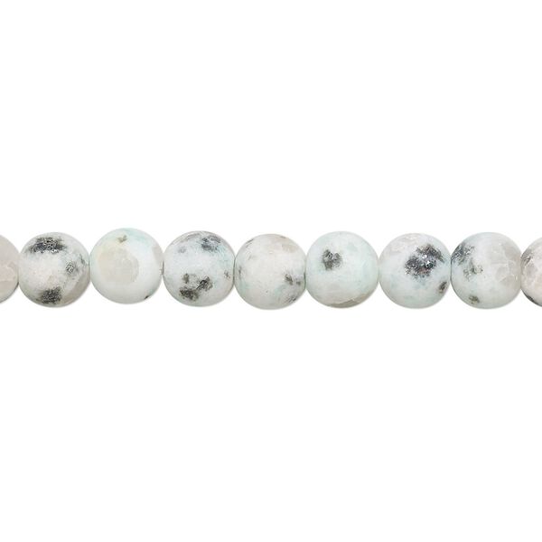Sesame jasper 1pkg1, matte round bead natural 8 inch 6mm image number 0