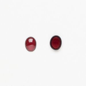 Garnet 1pkg2, hand-cut non-calibrated oval cab natural B grade, 8x6mm