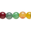 Multi-gemstone 1pkg1, round bead 15 inch 10-11mm image number 2