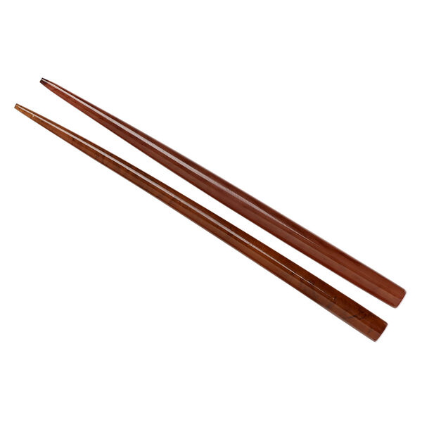 Hair stick, hand-cast resin, light and dark brown, 6 inches, end-drilled. Sold per pkg of 2. image number 0