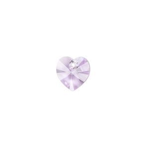 Drop 288pk violet, Swarovski® 10mm pendant heart 6228
