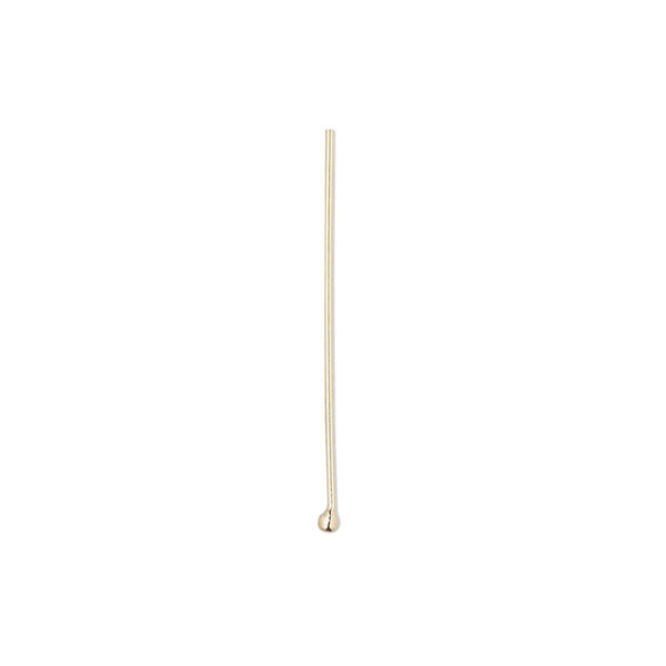 Head pin, 14Kt gold-filled, 1 inch with 1.5mm ball, 22 gauge. Sold per pkg of 4. image number 0