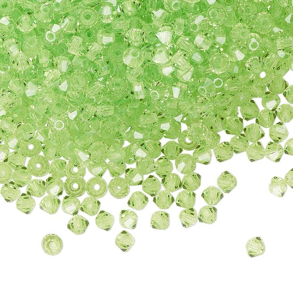 Bead 1440pk limecicle, Preciosa Czech crystal 3mm bicone image number 0