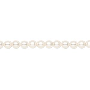 Pearl 500pk light creamrose, Crystal Passions® 4mm round 5810