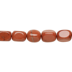 Red jasper 1pkg1, pebble bead natural 15.5-16 inch medium