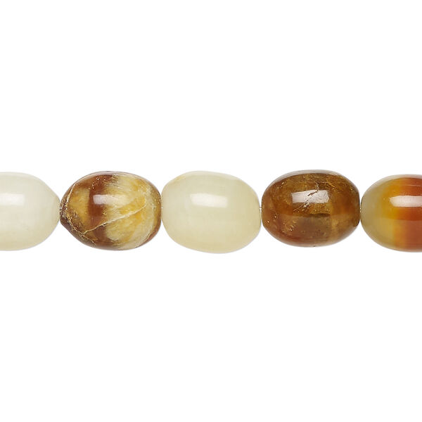 Moss opal 1pkg1, nugget bead natural, 15 inch small image number 0