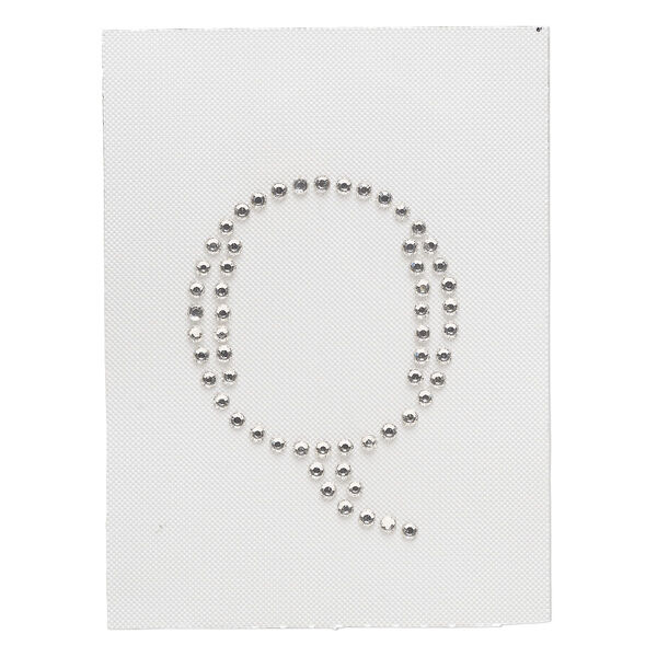 Iron-on transfer 1pk crystal clear, Preciosa Czech crystal 43x32mm "Q" image number 0