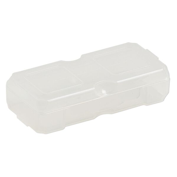 Organizer, Dot Box™, plastic, clear, 2-1/2 x 1-1/4 x 1/2 inch rectangle with pop-up lid. Sold per pkg of 4. image number 2