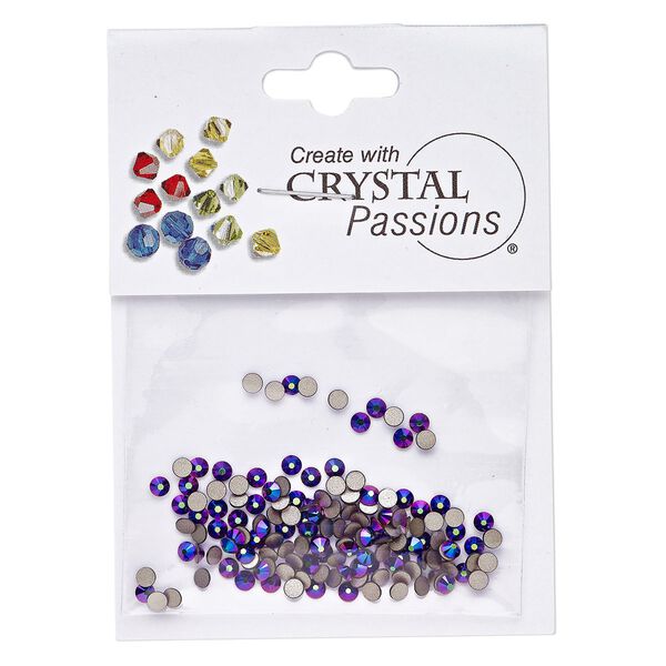 Flat back 144pk crystal scarabaeus green foil back, Crystal Passions® 2.5-2.7mm rose round SS9 2058 image number 0