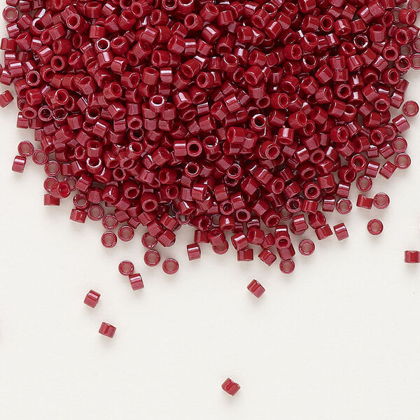 Seed bead, Delica®, glass, pkg/50g, #11 round, opaque brick red (DB-0654). image number 0