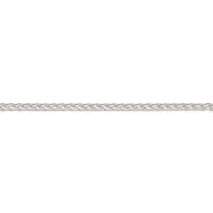 Chain 1pkg1 silver-plated ponytail, 3.2mm, brass 5 foot unfinished