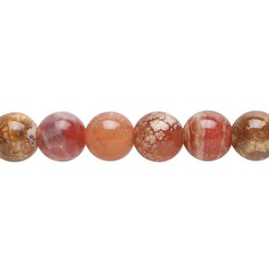Fire crackle agate 1pkg1, round bead 15.5-16 inch 7.5-8mm