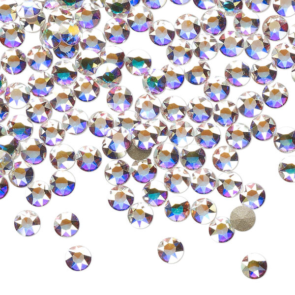 Round stone 144pk crystal AB foil back, Crystal Passions® 4mm light round PP31 1098 image number 0