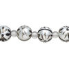 Bead, glass 1pkg8, opaque white and black, 10mm hand-painted round. image number 0