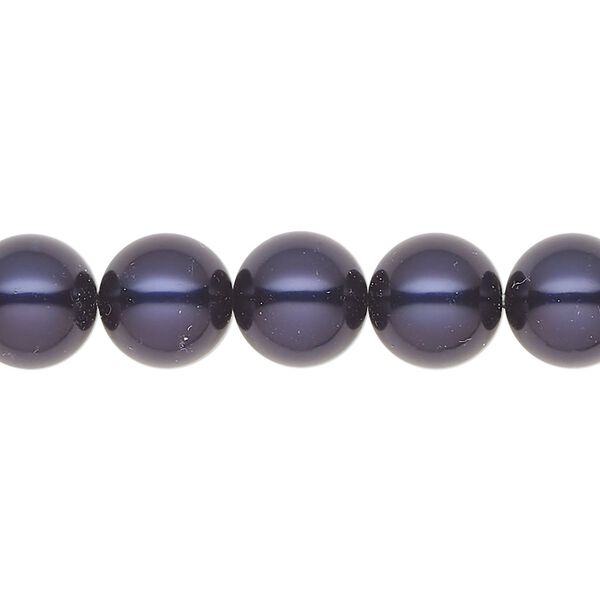 Pearl 10pk dark blue, Preciosa Czech crystal 10mm round image number 0