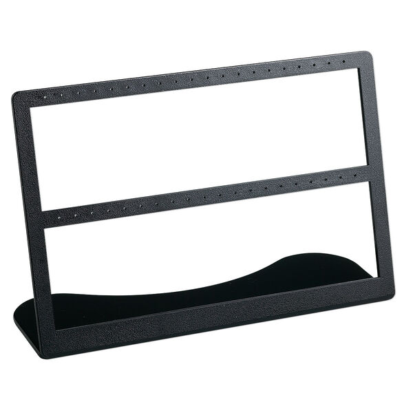 Display, earring, acrylic, black, 9 x 6 x 3-inch textured. Sold individually. image number 0