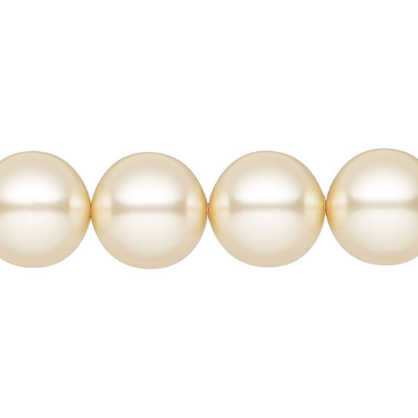 Pearl 30pk cream, Preciosa Czech crystal 12mm round image number 0