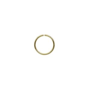 Jump ring, brass, 10mm round, 8.4mm inside diameter, 20 gauge. Sold per pkg of 100.