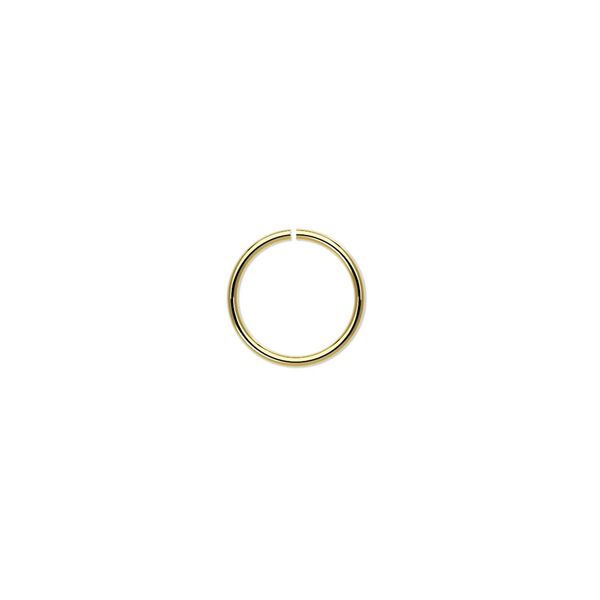 Jump ring, brass, 10mm round, 8.4mm inside diameter, 20 gauge. Sold per pkg of 100. image number 0