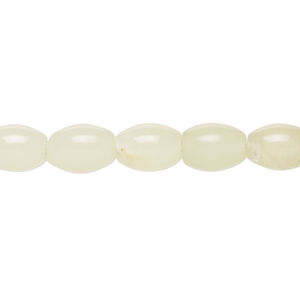 New "jade" 1pkg1, oval bead natural, 15 inch 10x7mm-11x8mm