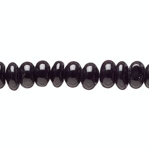 Black agate 1pkg1, rondelle bead 15 inch 7x4mm-8x5mm