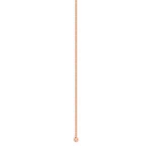 Head pin, copper, 2 inches with 1.5mm ball, 22 gauge. Sold per pkg of 100.